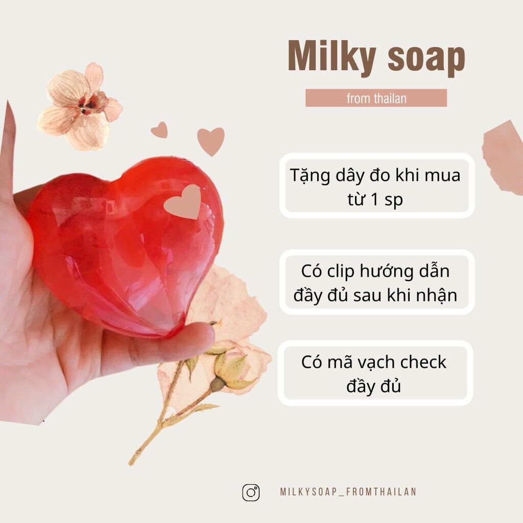 Combo 3 xà phòng nở ngực, xà bông tăng vòng 1 milky soap thái lan chính hãng