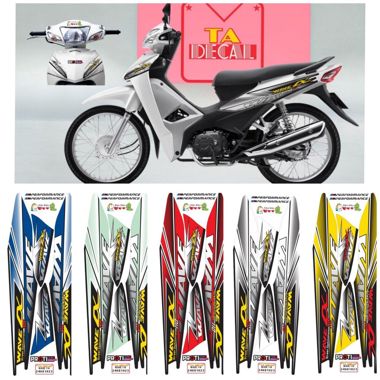 Tem xe wave 110 mẫu mới tem chống nước