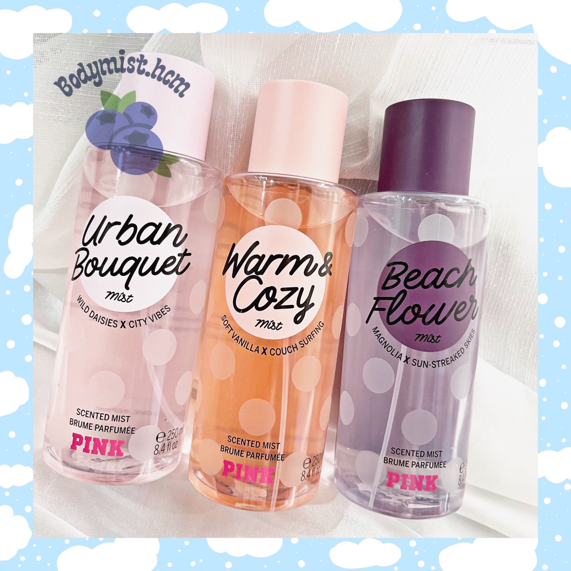 [ Thái ]Warm And Cozy / Beach Flower / Neon Coast / Urban Bouquet - Body Mist Dòng Pink Xịt Thơm Toàn Thân Victoria Secret