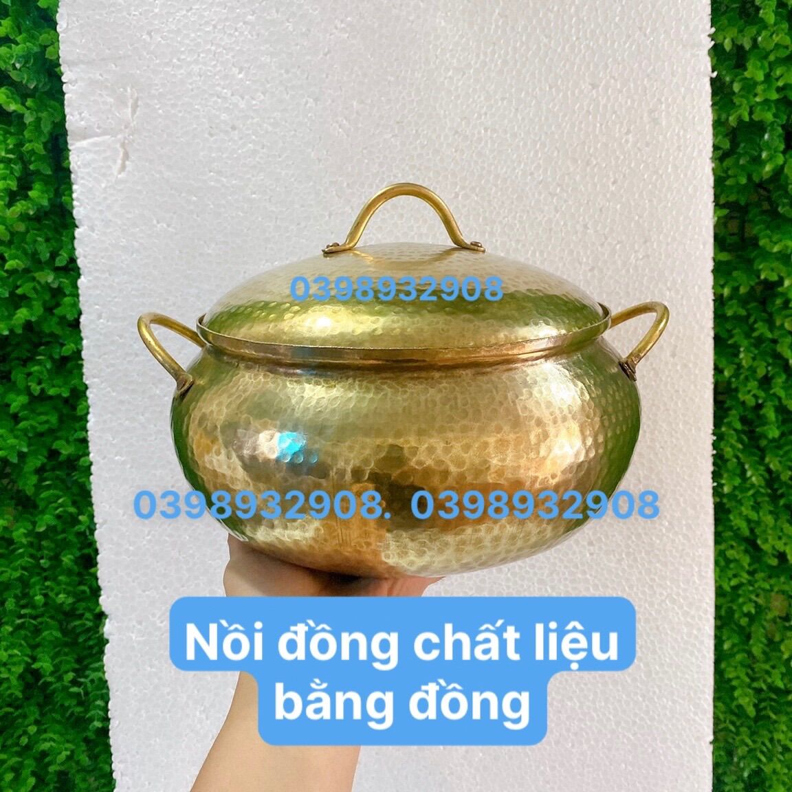 Niêu đồng nồi song đồng loại to chất liệu bằng đồng