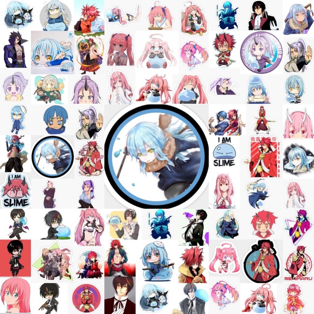 Sticker tensei shitara slime Datta ken 30-60 cái khác nhau/ Hình dán anime