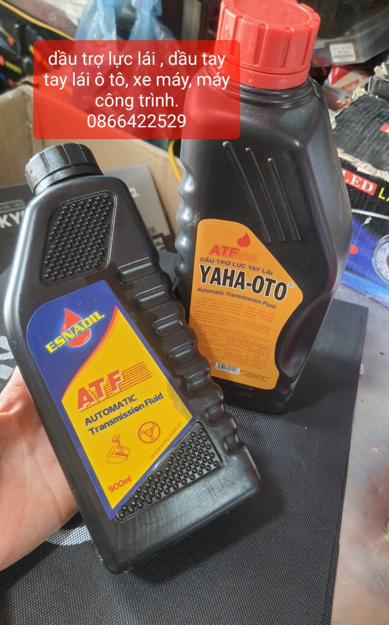 Dầu trợ lực tay lái, dầu số cho ô tô , xe mày ATF màu đỏ máy công trình chai 1, dầu thủy lực