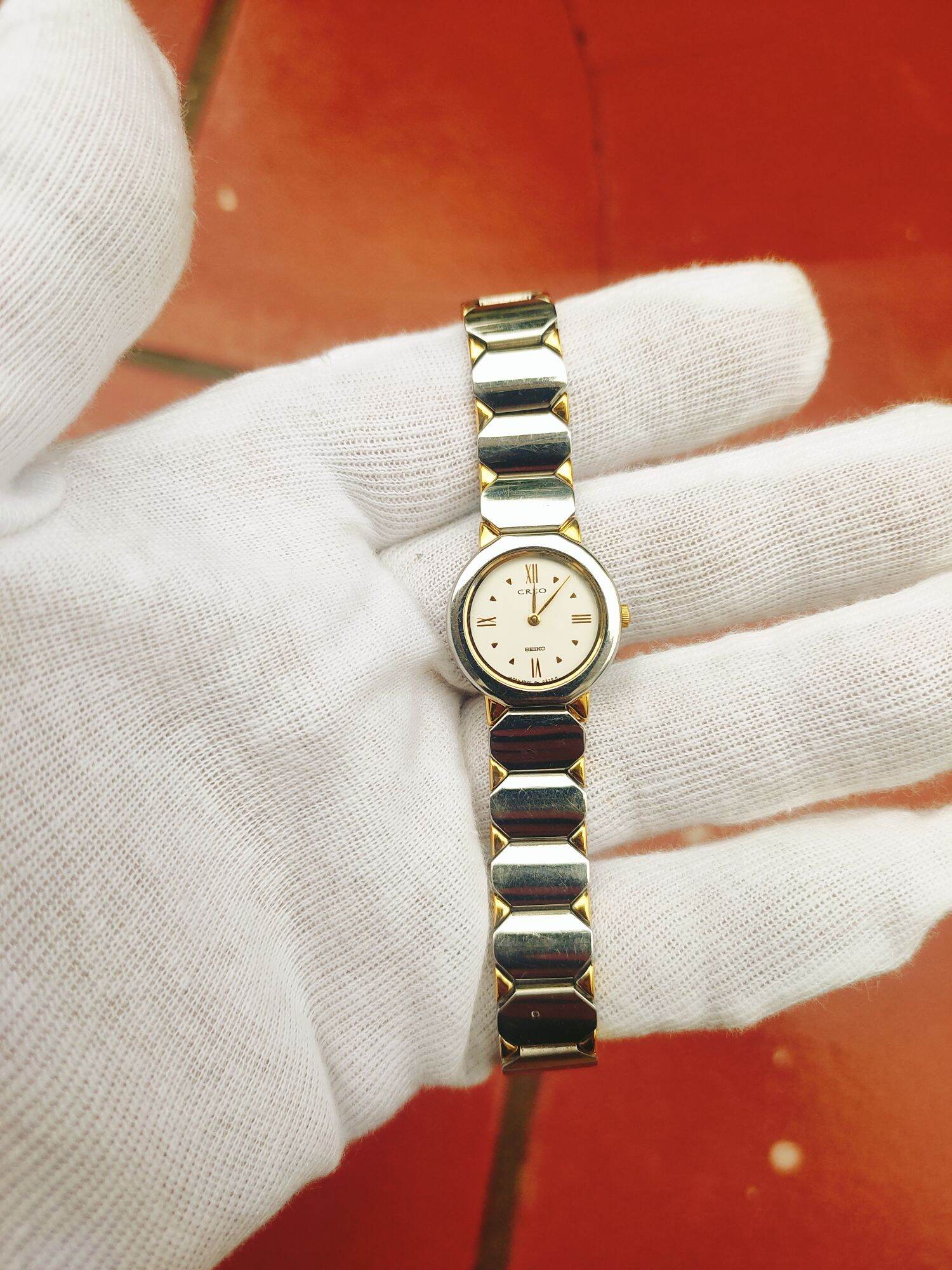 Đồng hồ nữ Seiko Creo, lắc nữ, size 22mm, dây khóa zin đờ mi