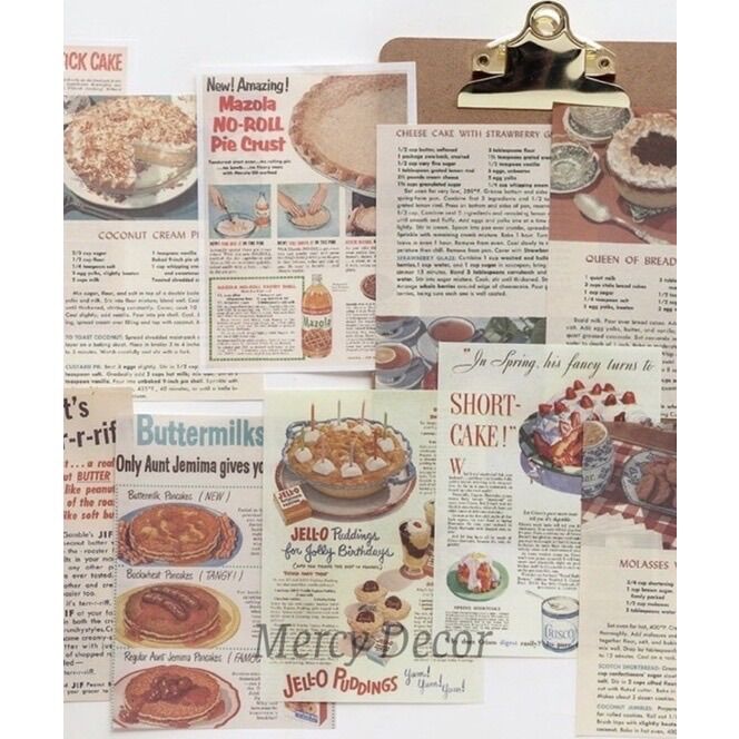 Set Giấy Retro Vintage - Junk Journal Paper - Mercy