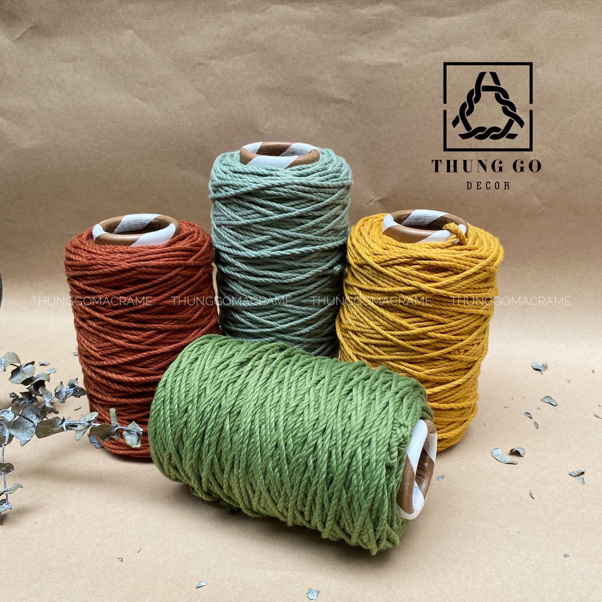 Dây Màu Thắt Macrame size 3mm XANH SAGE
