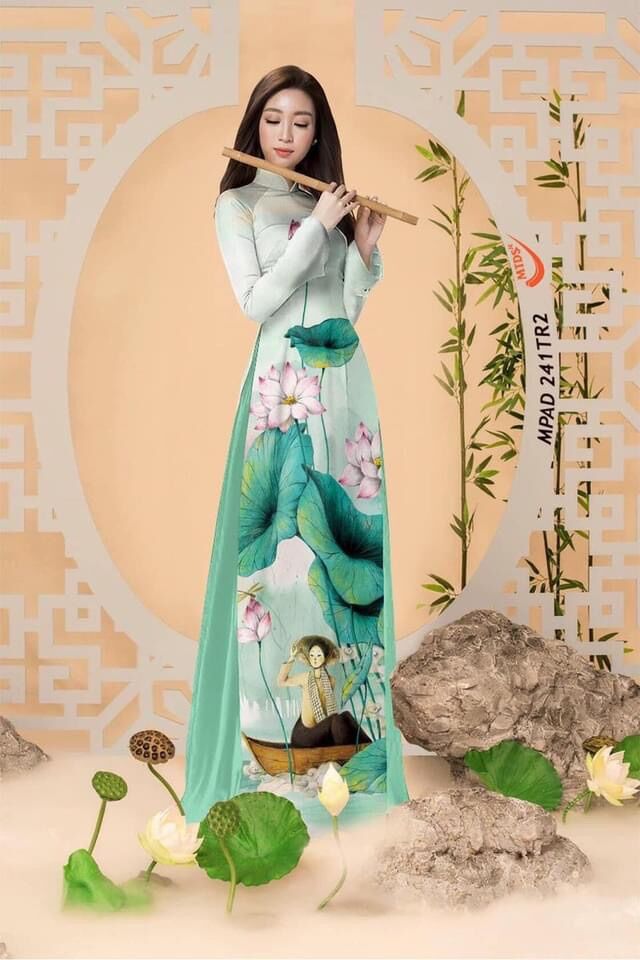 Vải áo dài phong cảnh