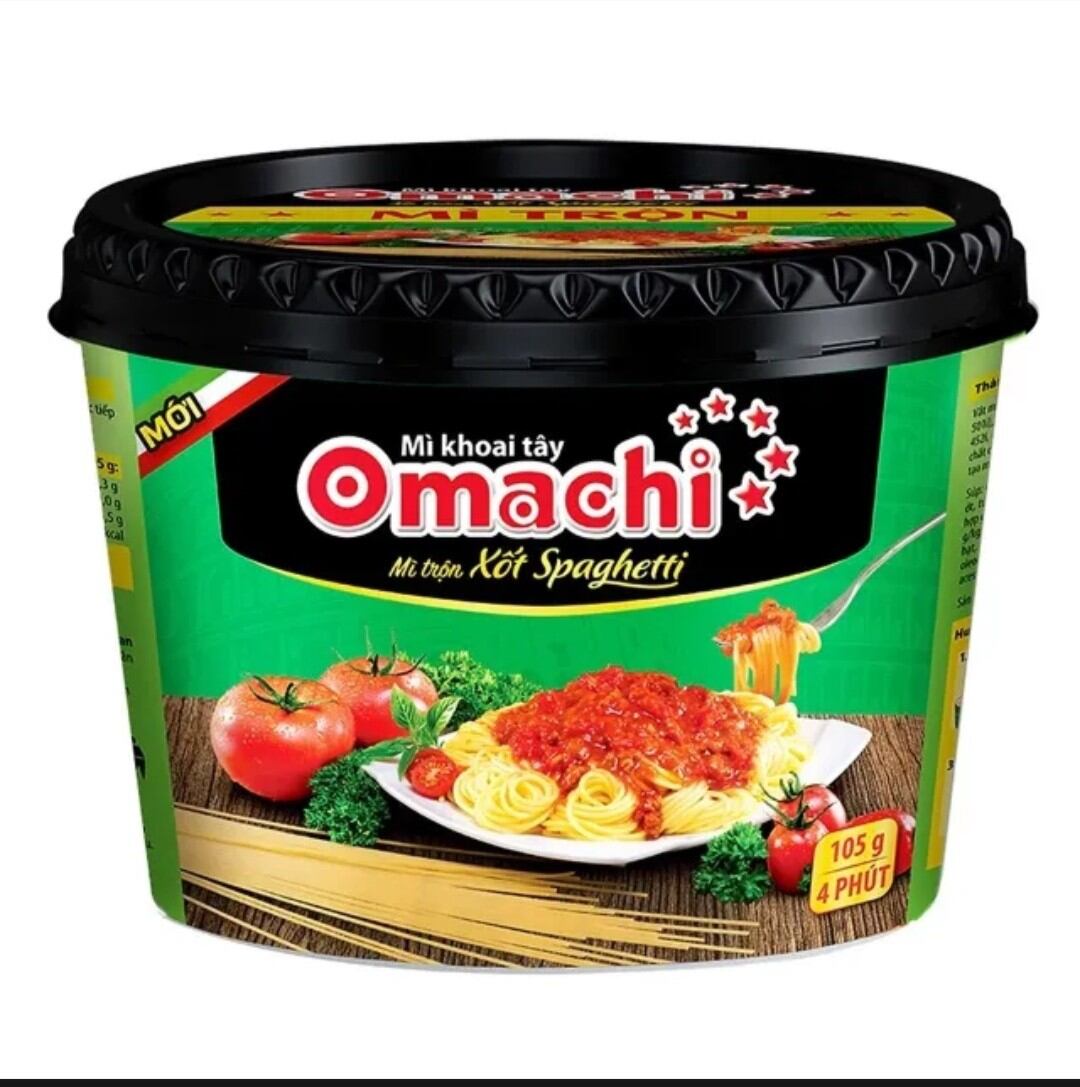 Mì trộn Omachi xốt Spaghetti phô mai(18 hộp *105g)