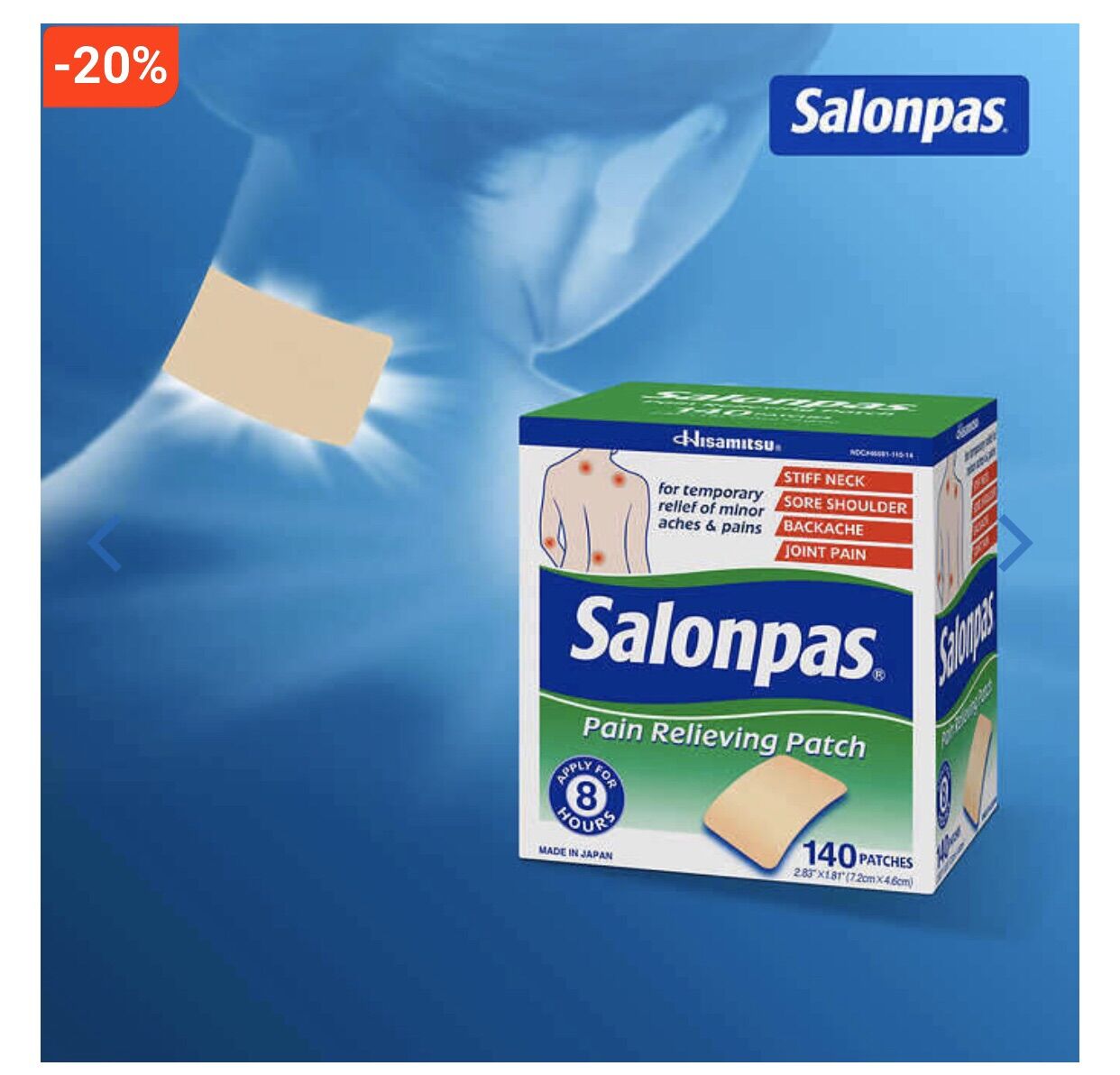 Miếng dán Hisamitsu Mỹ hộp 140 miếng - Date 11/2024