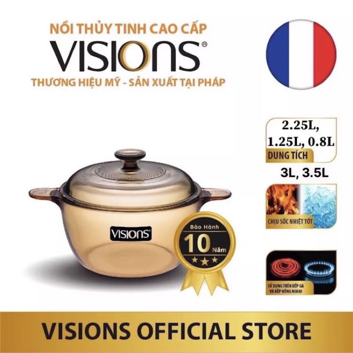 NỒI THUỶ TINH VISIONS MADE IN FRANCE