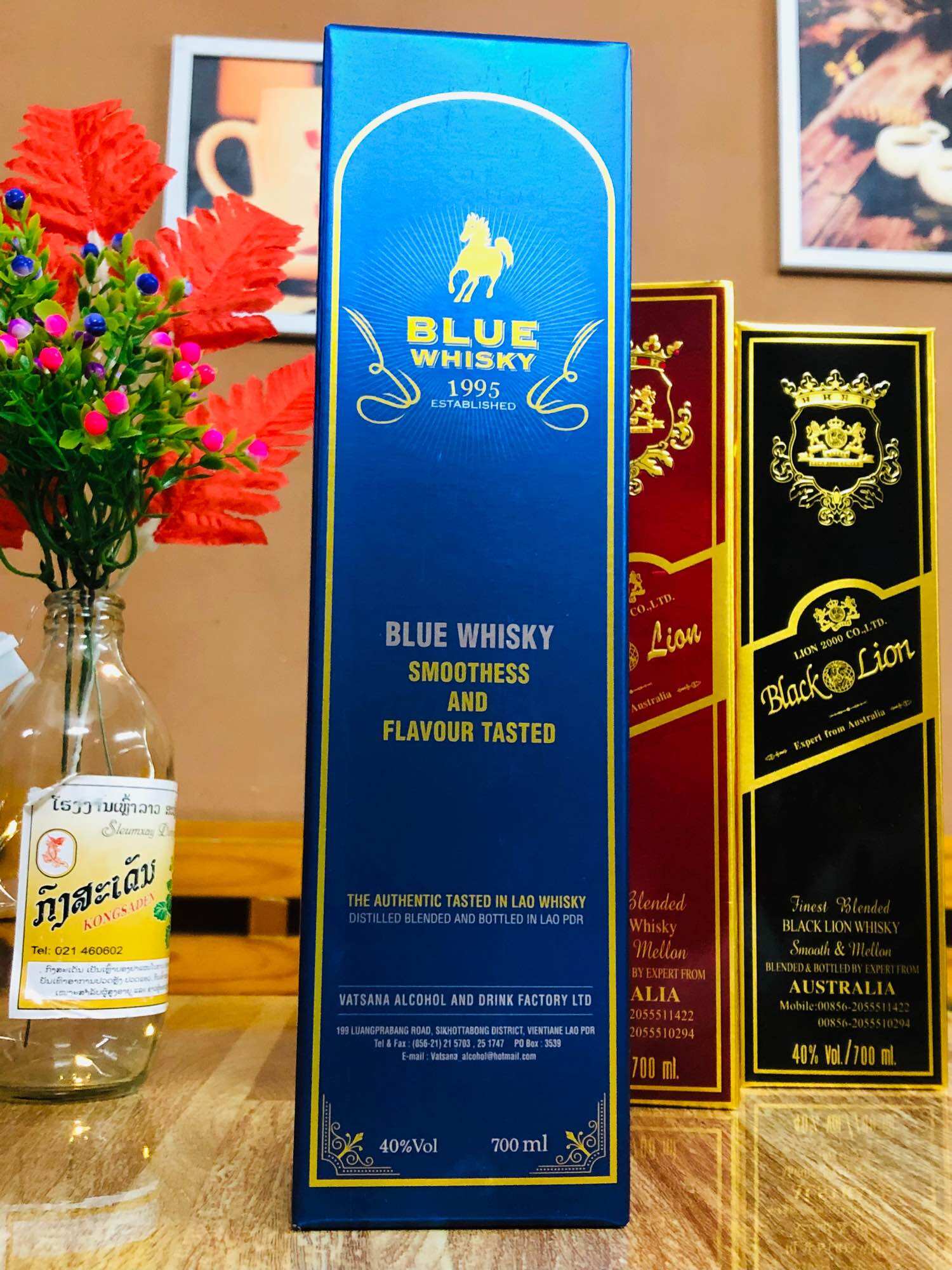 Combo 3 Chai (Black, Blue, Red Lion ) nhập Lào, 700ml/1c
