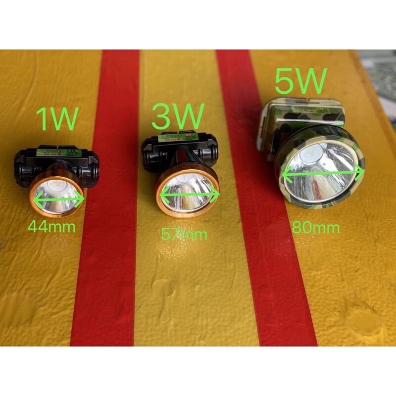Đèn sạc đội đầu Rạng Đông 1W, 3W, 5W