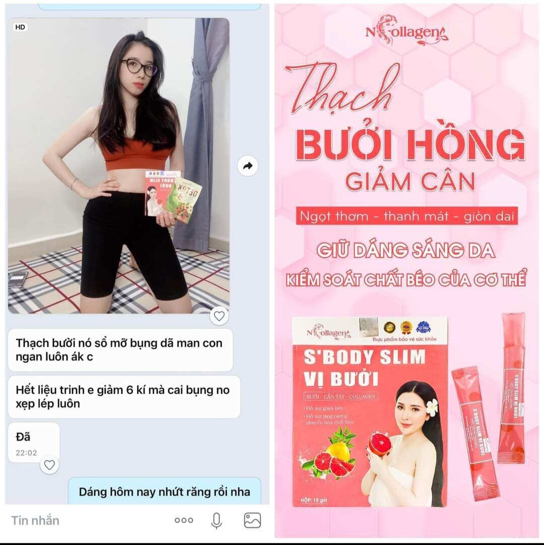 [ Chính hãng ] Thạch bưởi giảm cân Ncollagen