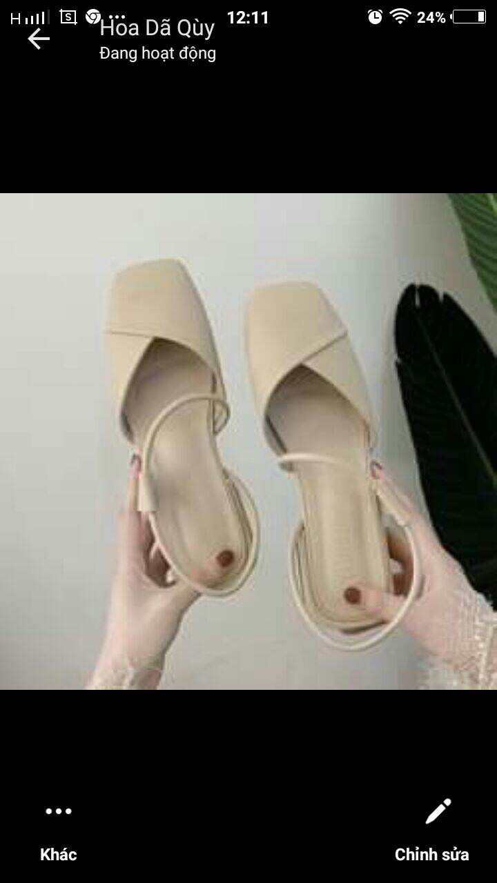 giày sandal quay chéo bít mũi s60