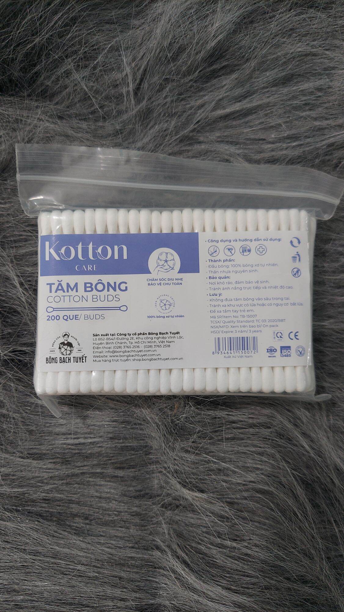 1 lốc Tăm bông Meriday gói 200 que