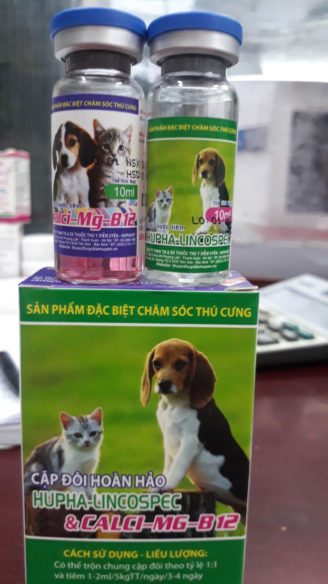 Cặp kháng sinh (linco-spec) + thuốc bổ tiêm đi ỉa, viêm phổi chó mèo