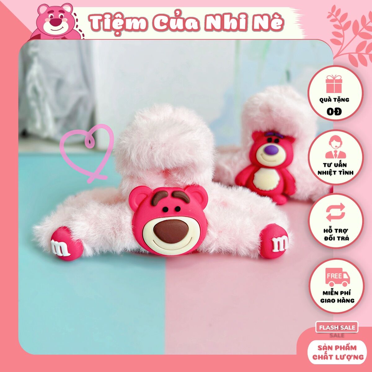 KẸP TÓC GẤU DÂU LOTSO