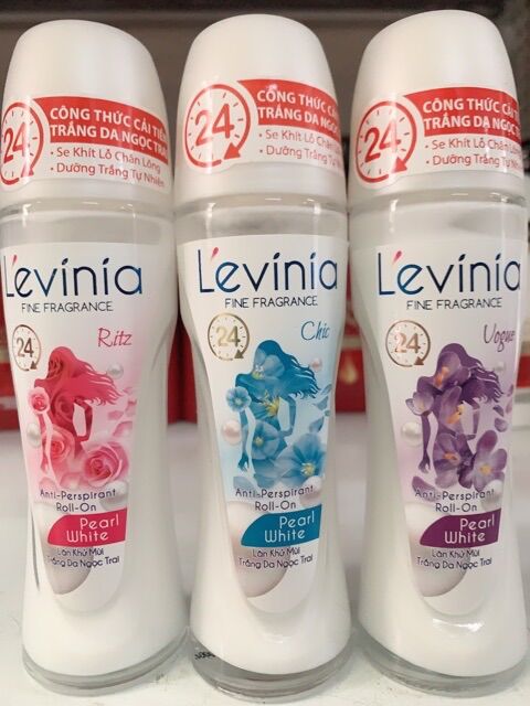 Lăn khử mùi L'evinia trắng da Ngọc trai 65g