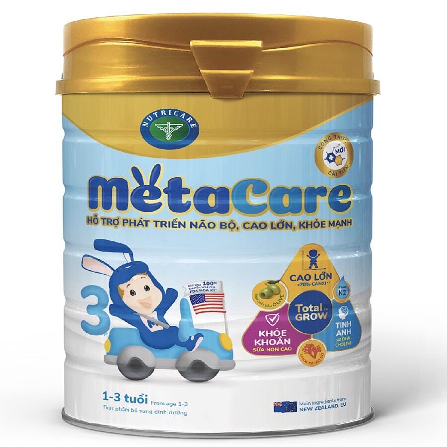 (COMBO 2 LON) Sữa bột Metacare 3 900g