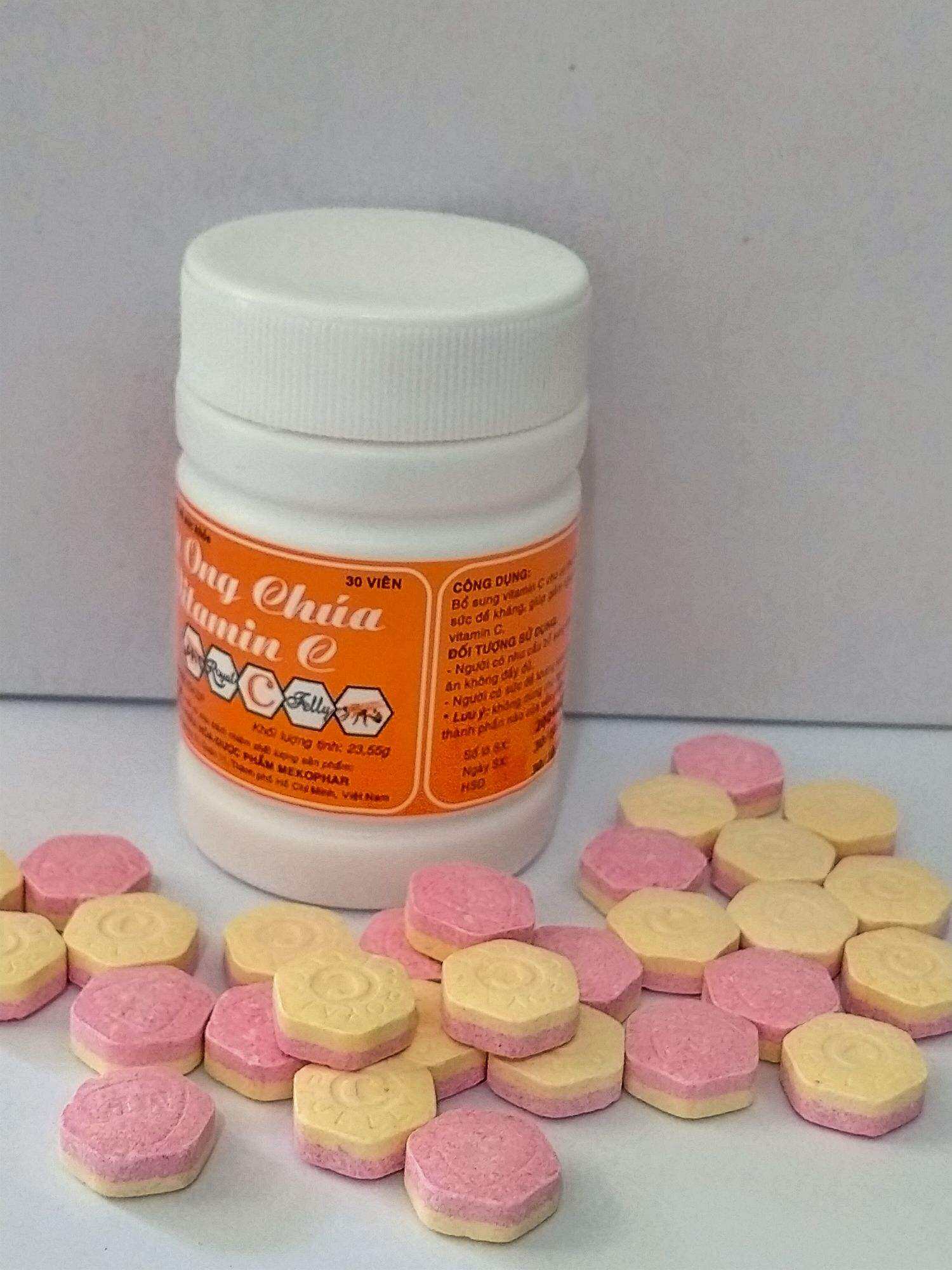 Combo 5 lọ kẹo ngậm SỮA ONG CHÚA - VITAMIN C  Lọ 30 viên