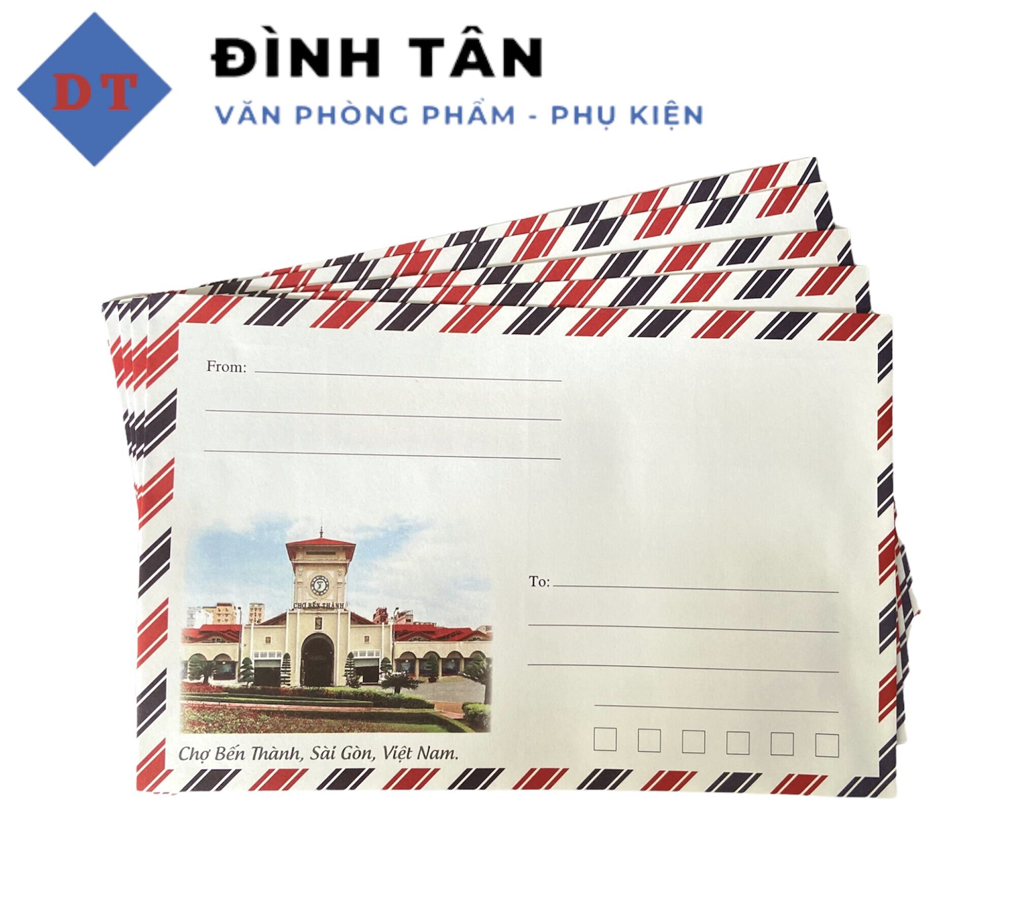Bao Thư Sọc Có Keo Dán Sẵn ( Set 10 Cái) - Phong Bì Thư