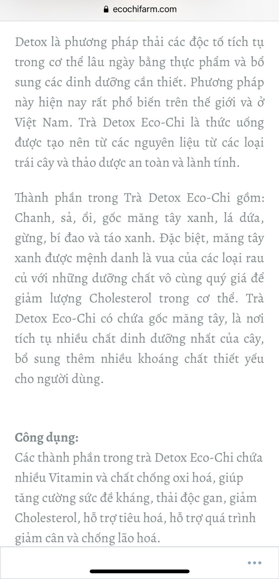 Trà Detox Ecochi - Hỗ trợ giảm cân - 100g
