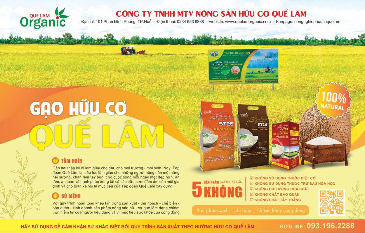 Gạo lứt hữu cơ Quế Lâm, túi 2kg