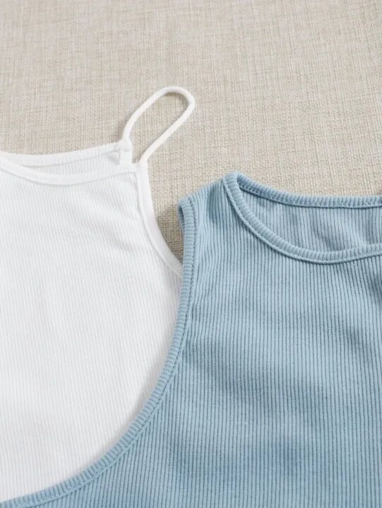 Áo croptop Xanh ghi 1 vai