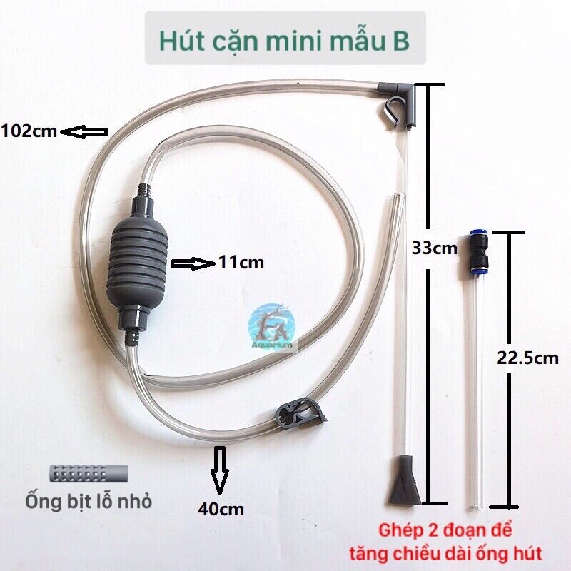 Dụng cụ hút cặn thay nước hồ cá, hồ thuỷ sinh