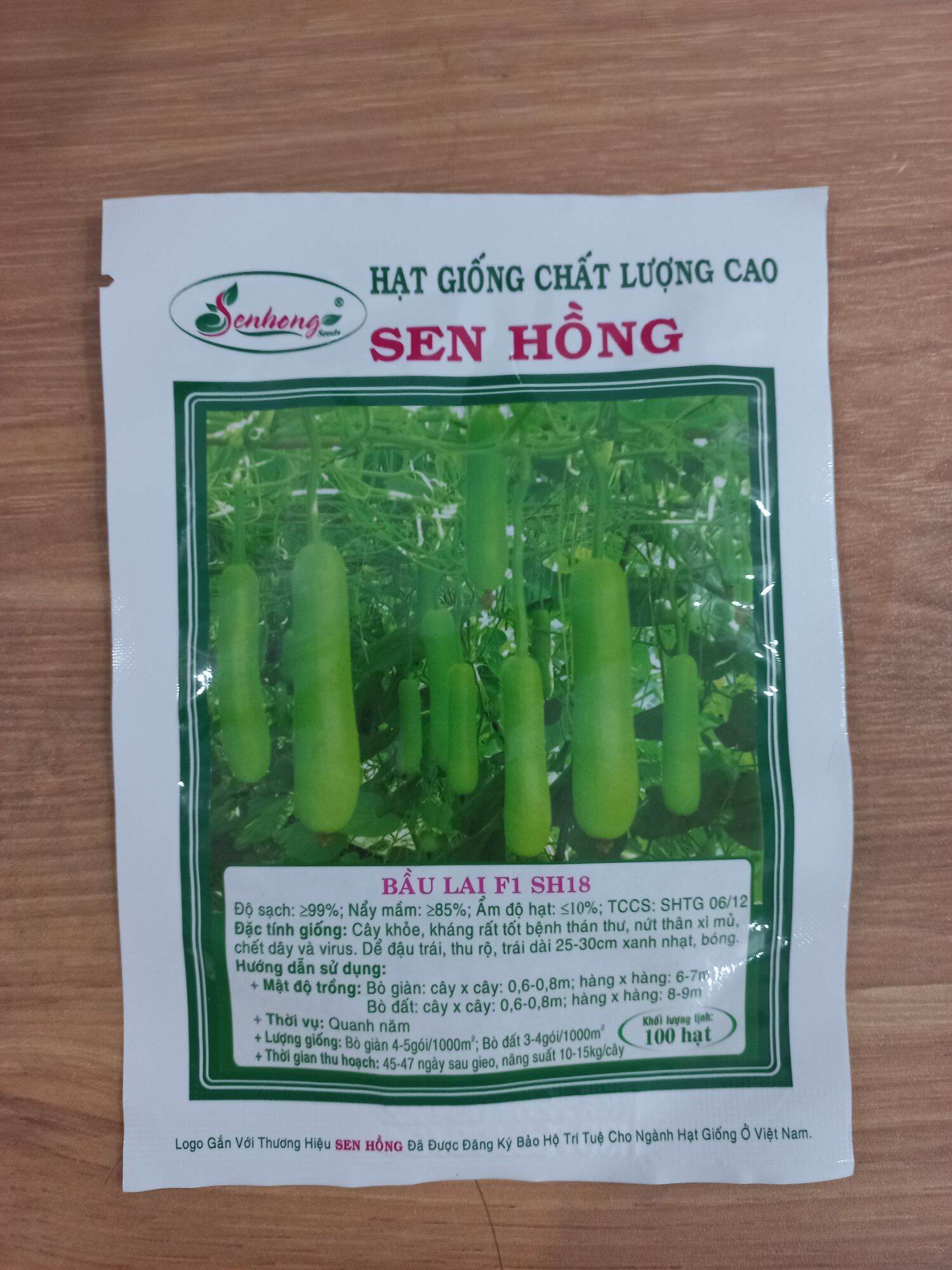 Hạt giống bầu lai sh18 sen hồng 100 hạt
