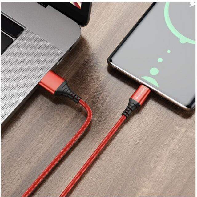 Cáp sạc nhanh borofone Bx54 Type C truyền dữ liệu cho android