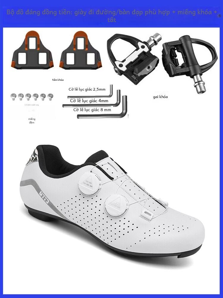 Giày Đạp Xe Chuyên Nghiệp Mới Cho Nam Giày Đạp Xe Đế Cứng Không Khóa Cho Xe Đạp Leo Núi Và Xe Đạp Đường Trường