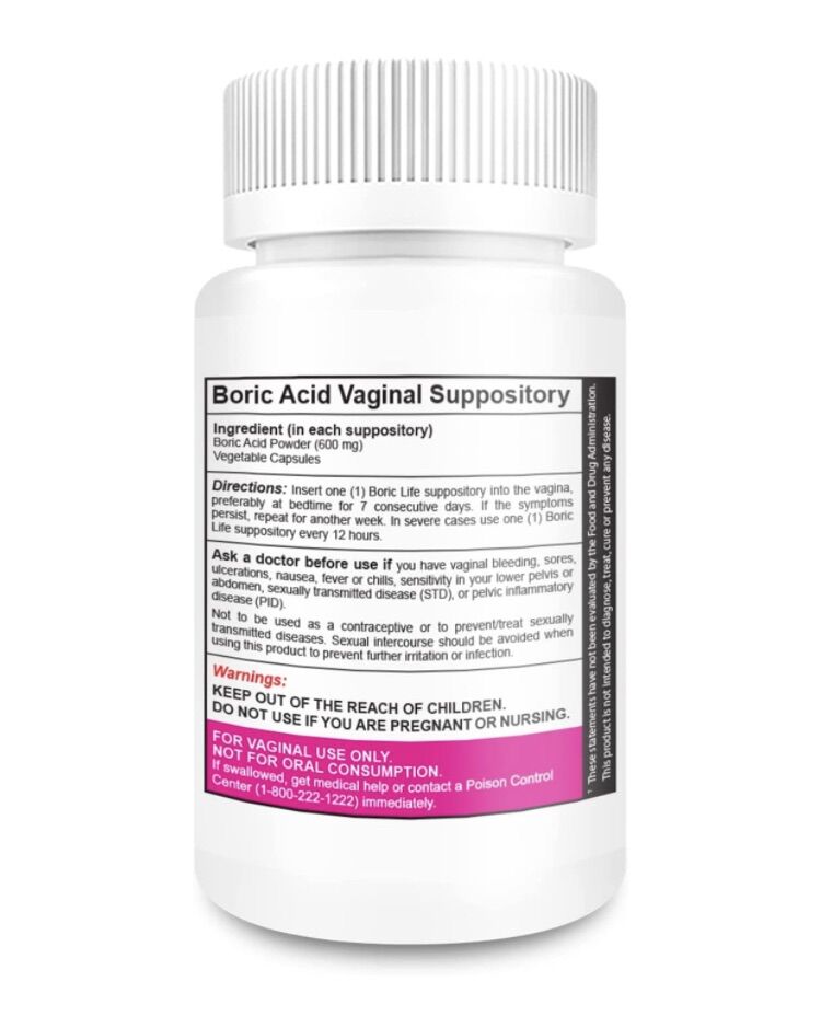 [USA]Viên đặt bảo vệ vùng kín NutraBlast Boric Acid Vaginal Suppositories