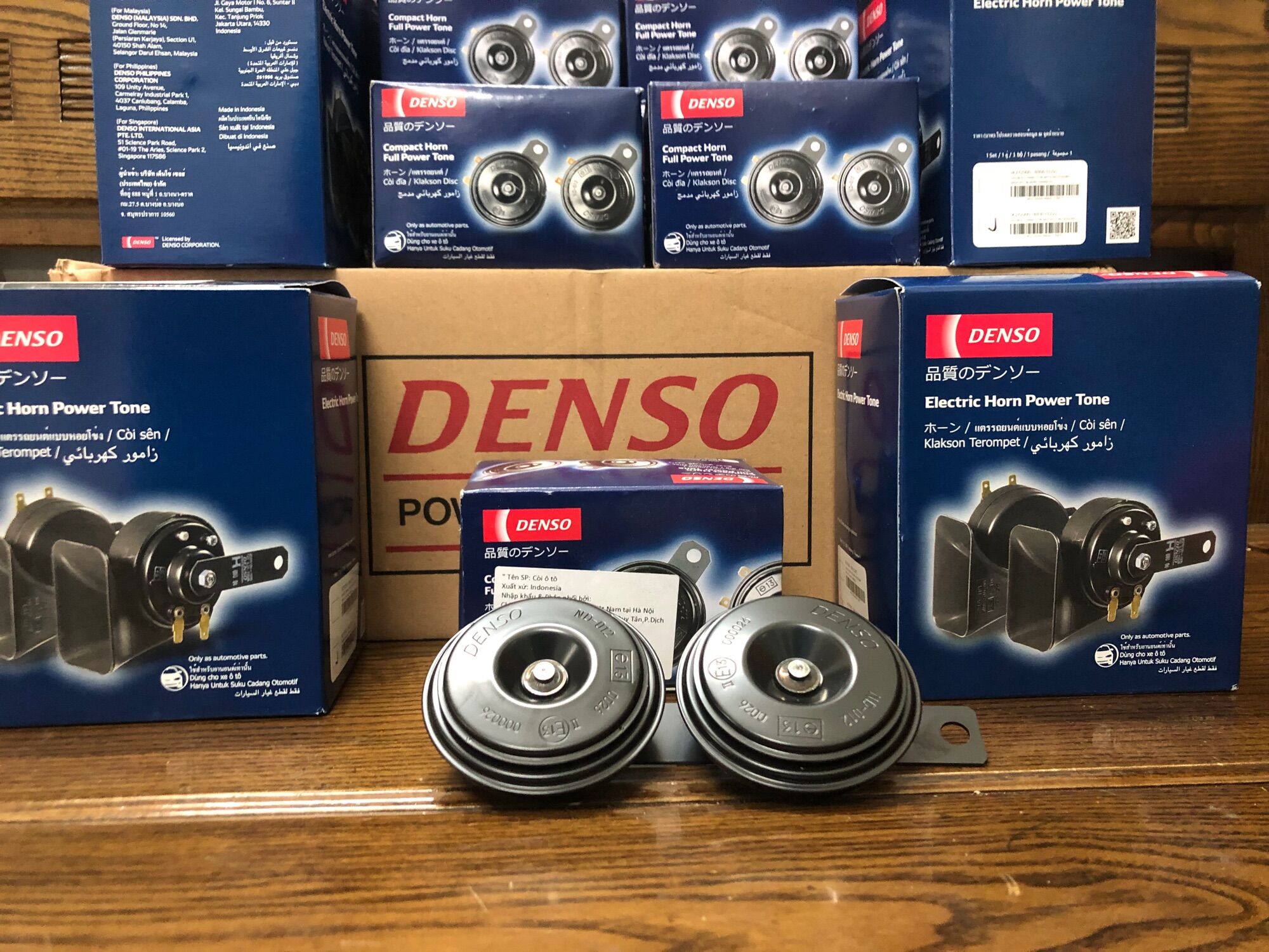Còi đĩa denso 12vol DC hàng nhập Indonesia ô tô xe máy
