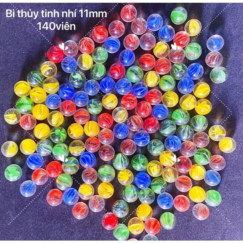 Bi thủy tinh nhí 11 mm - 140 viên