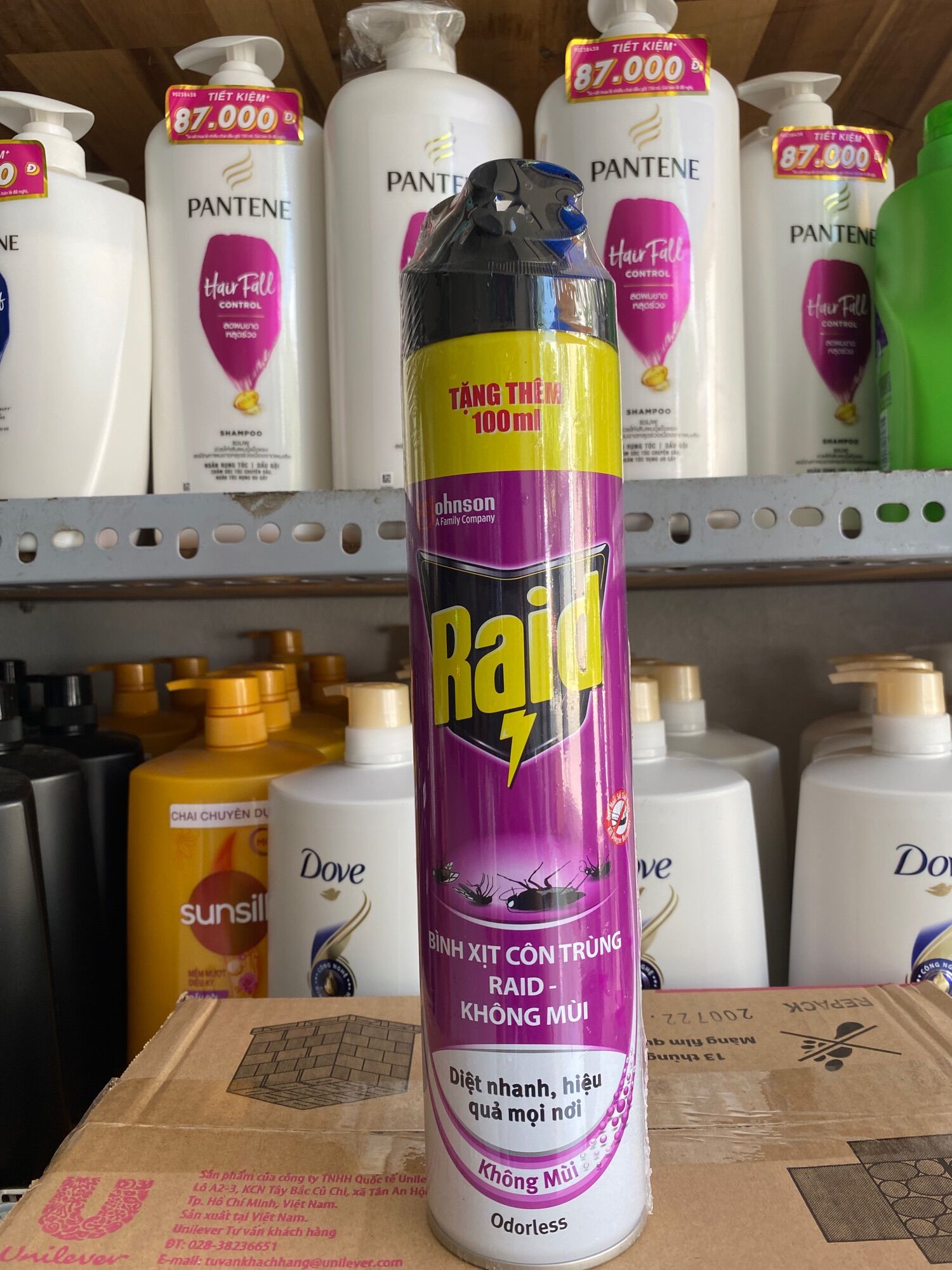 Bình xịt côn trùng Raid Không Mùi 520ml