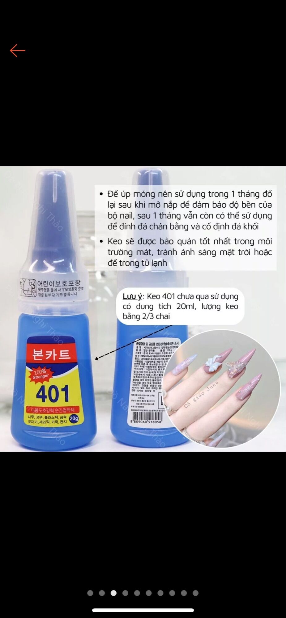 Keo dán móng chuyên dụng 401