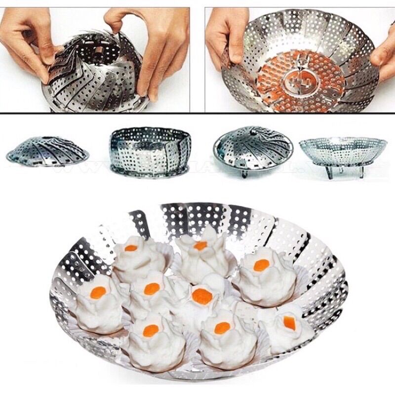 Vỉ hấp cách thủy inox đa năng, tiện dụng