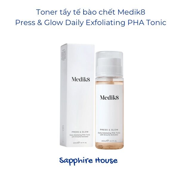 Toner Medik8 Press & Glow Daily Exfoliating PHA Tonic căng bóng da