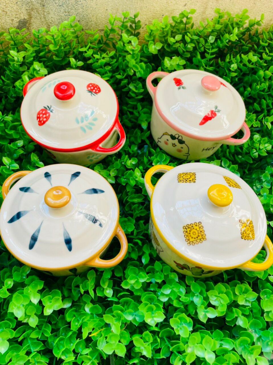 Bát Sứ Ăn Dặm Có Nắp Sứ Cao Cấp