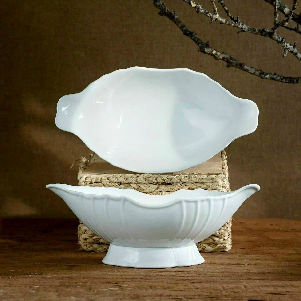 Đĩa đựng gà cúng gốm sứ bát tràng