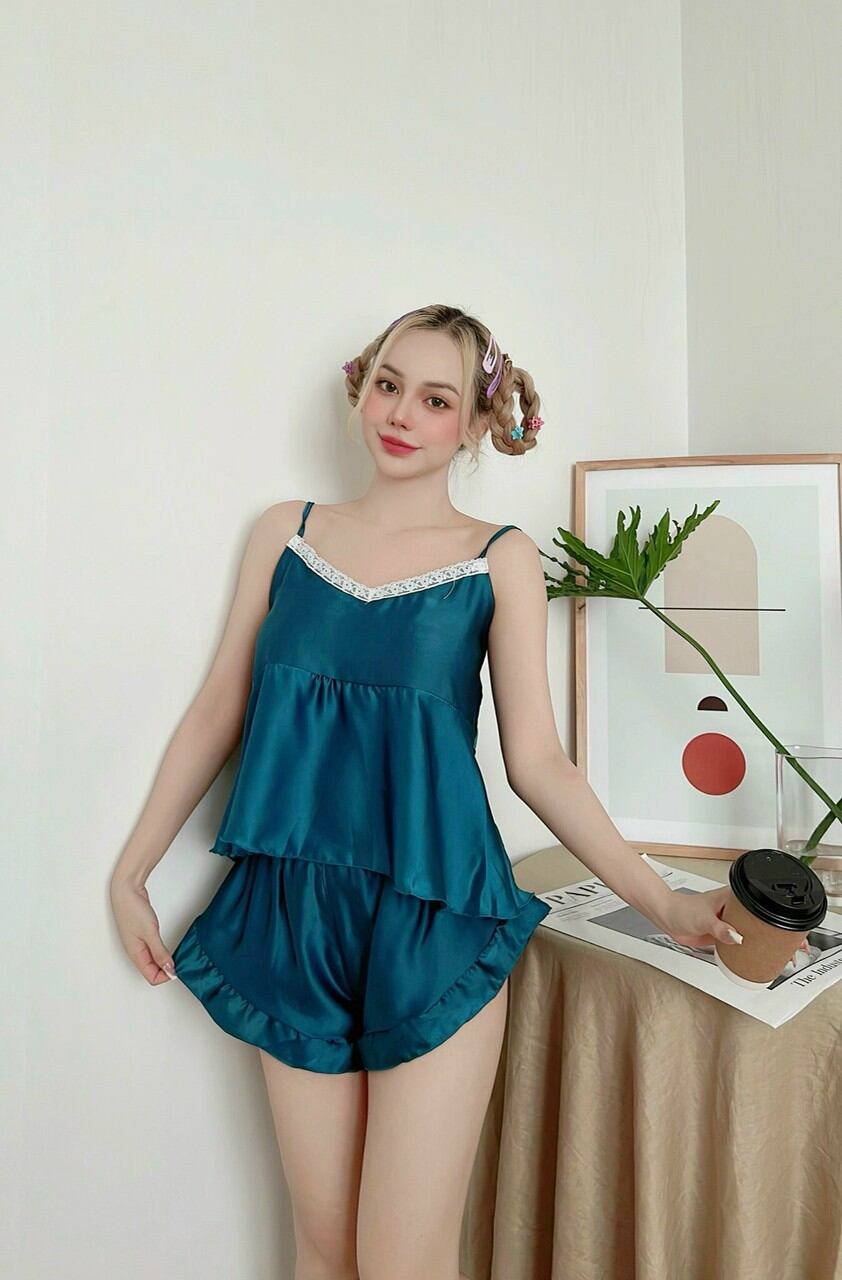 đồ ngủ   dànhcho chị em Size 40/60kg lụa satin