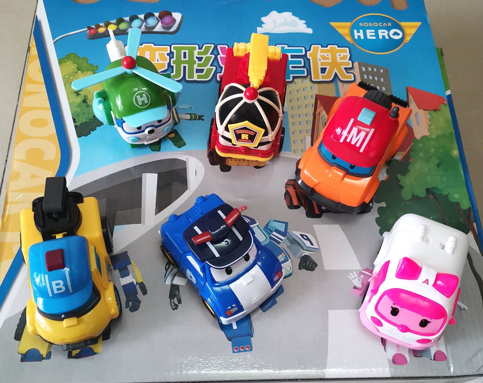 Bộ 6 xe biến hình Robo Poli phim hoạt hình .Poli và những người bạn
