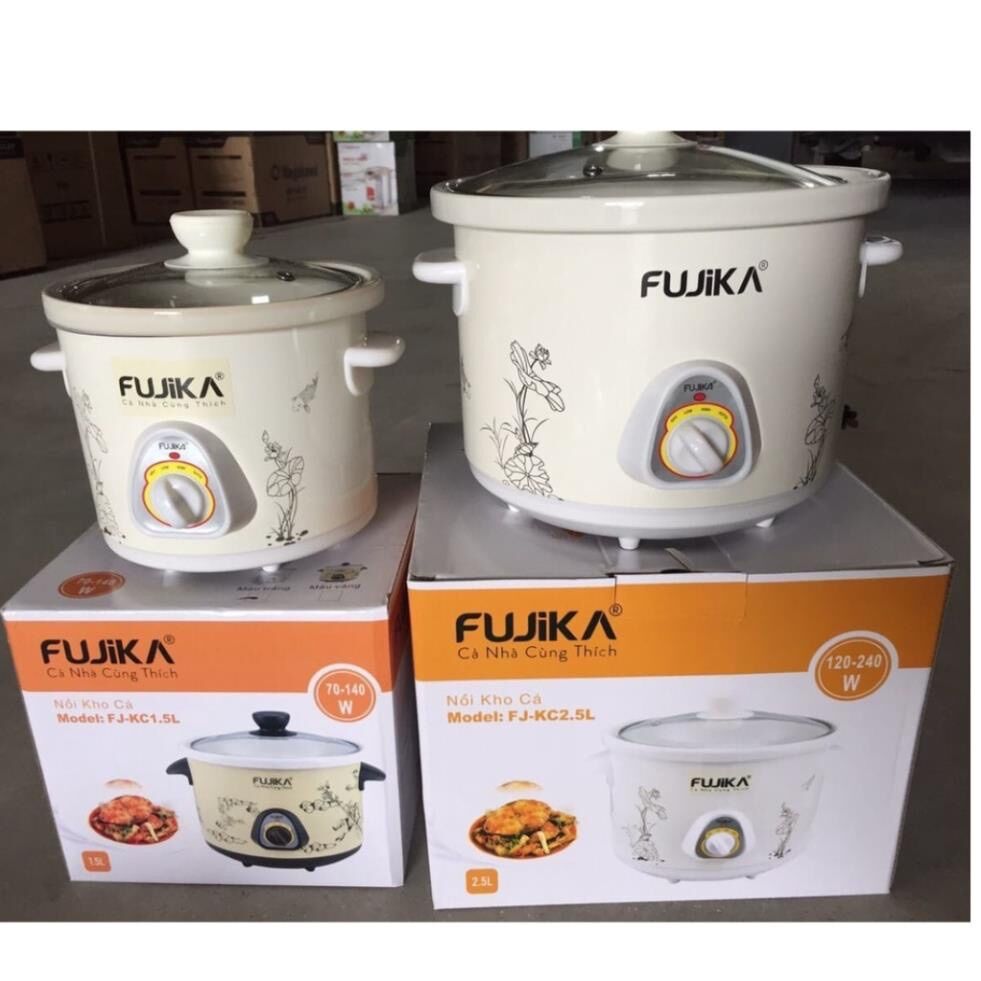 Nồi nấu cháo chậm cho bé - kho cá media- fujika kc 15- kc25. an toàn- tiện lợi