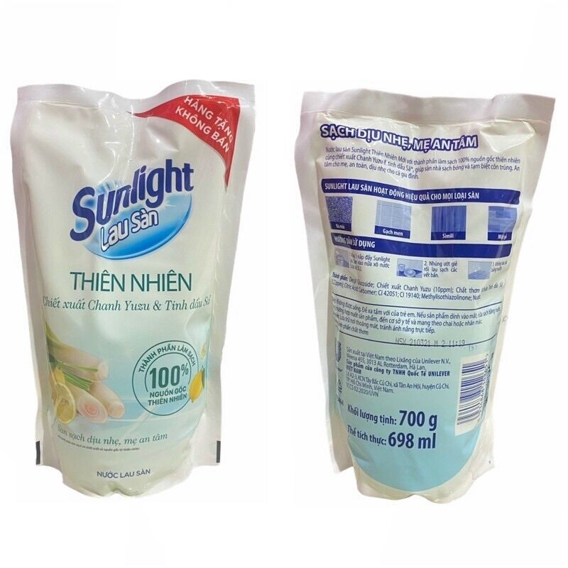 Nước lau sàn sunlight hương chanh xả 700g