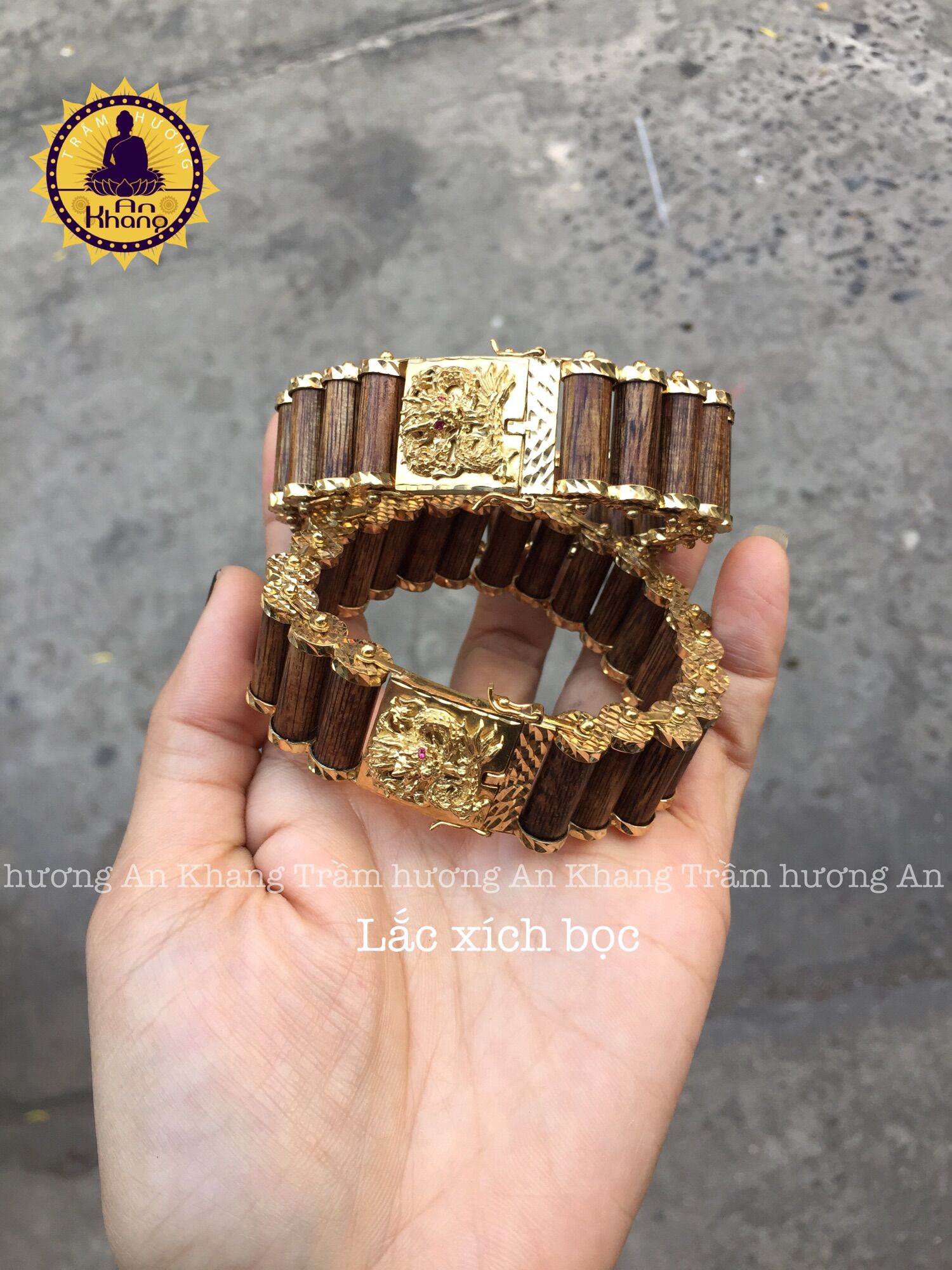 Lắc tay trầm hương tốc tự nhiên