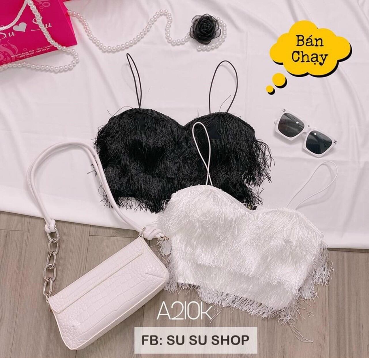 Áo 2 Dây Tua Rua Croptop Sexy