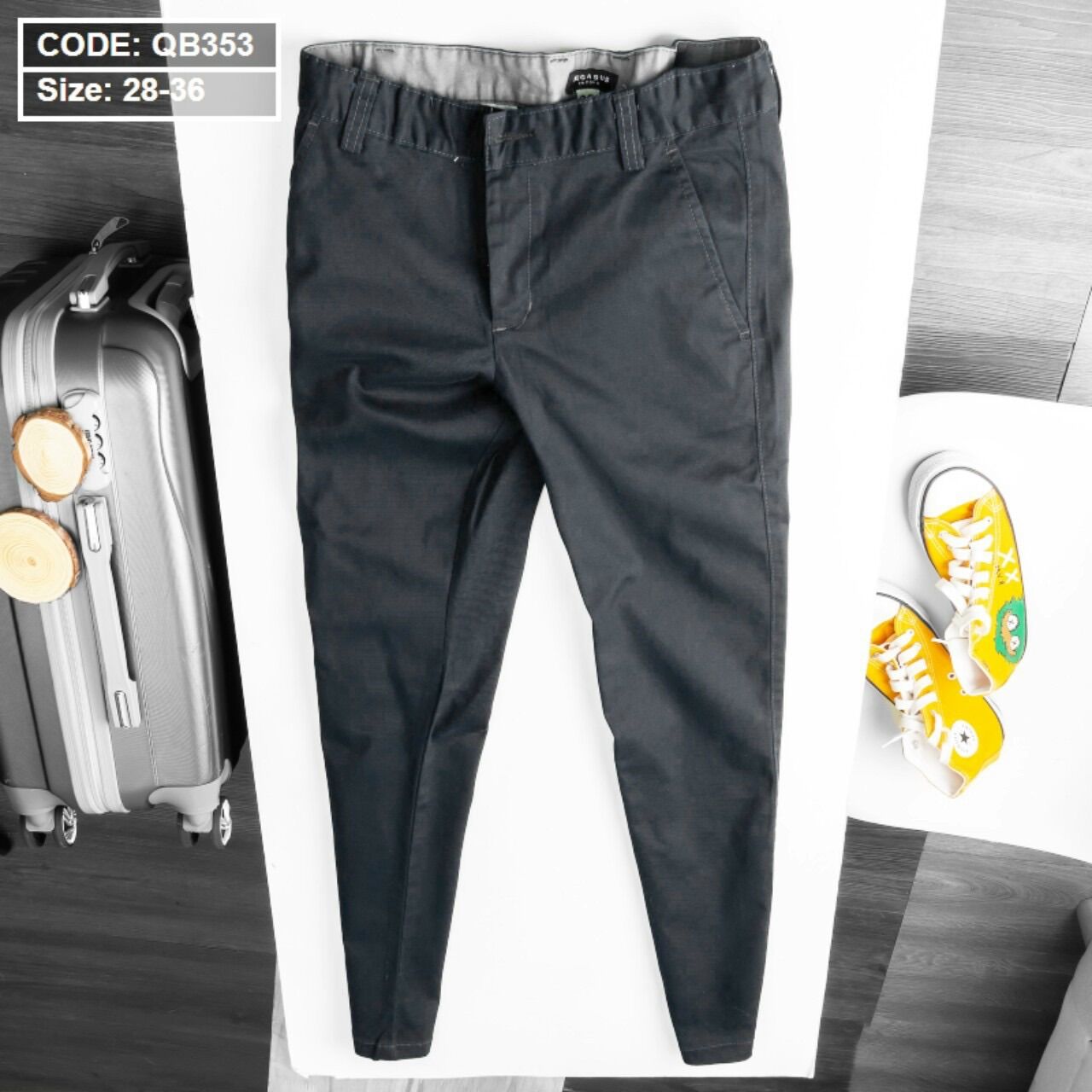 [HCM]Quần dài kaki nam phối lưng