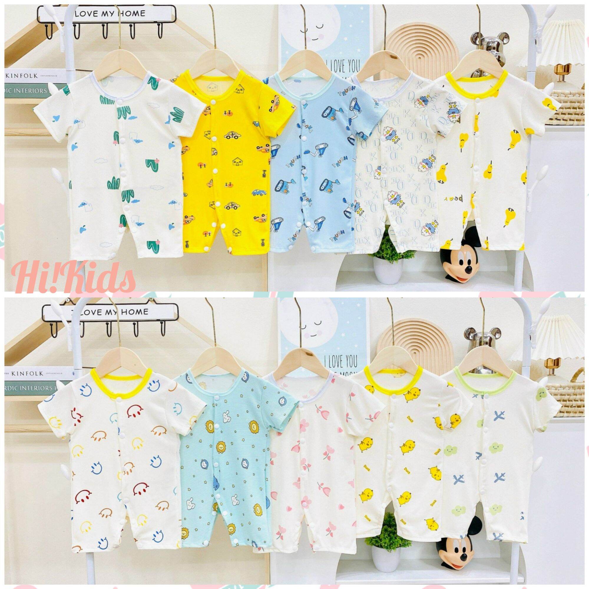 Bodysuits liền thân tăm lạnh, họa tiết đáng yêu cho bé