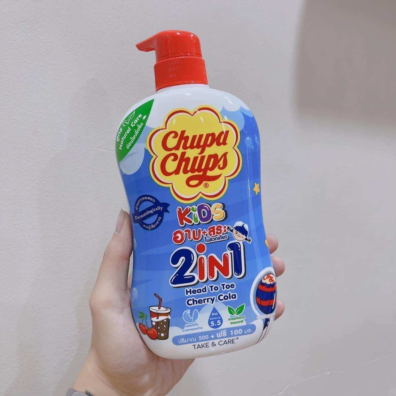 Sữa tắm gội cho bé chupa chups 600ml thái lan