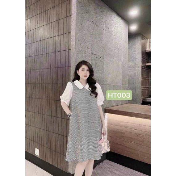 Đầm bầu baby doll caro dễ thương